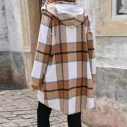 Manteau Mi-Long à Motif Graphique Amélie