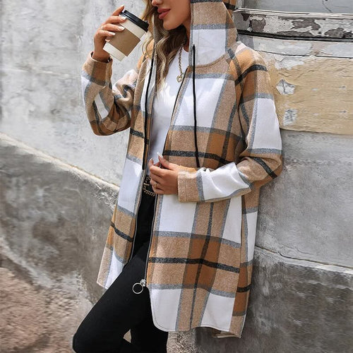 Manteau Mi-Long à Motif Graphique Amélie