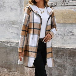 Manteau Mi-Long à Motif Graphique Amélie