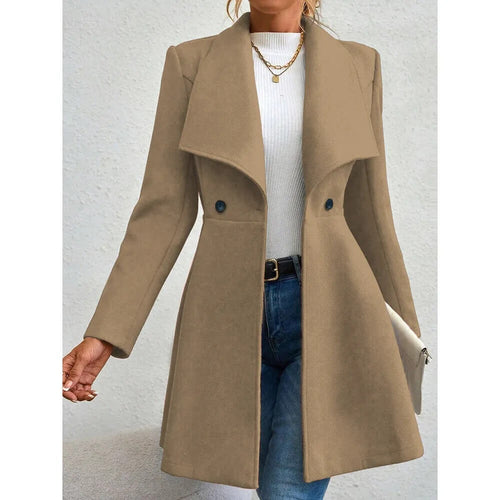 Manteau Mi-long Croisé Elsa - Beige / XS