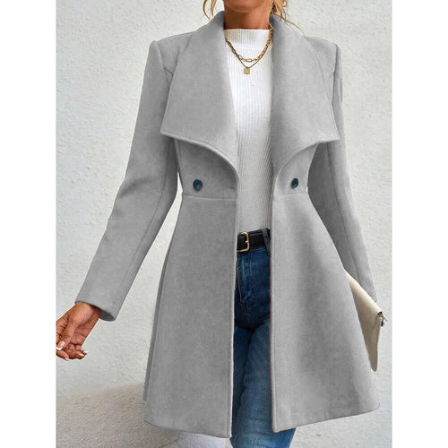 Manteau Mi-long Croisé Elsa - Gris / XS
