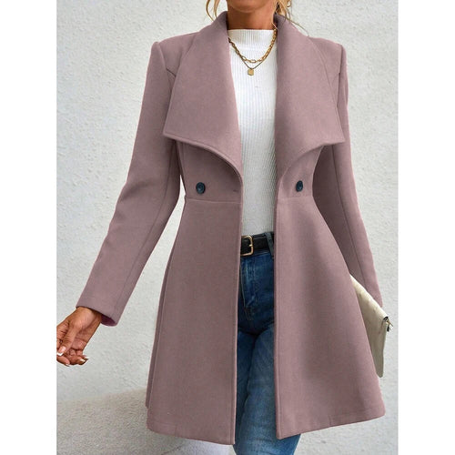 Manteau Mi-long Croisé Elsa - Rose / XS