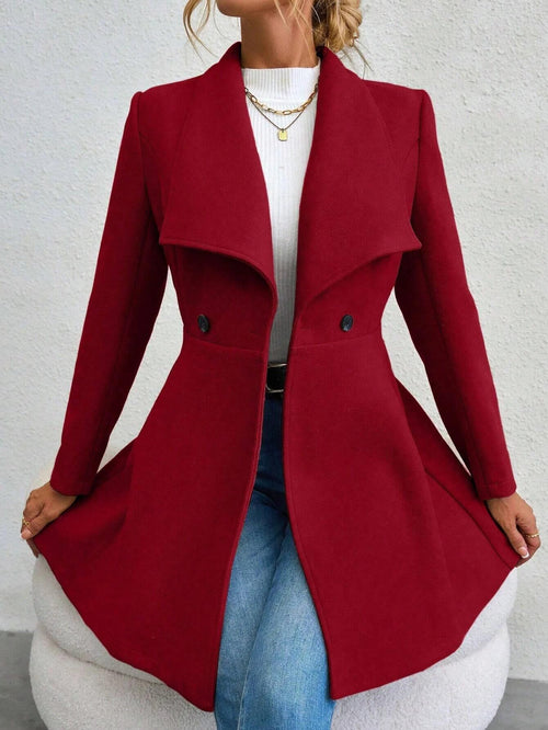 Manteau Mi-long Croisé Elsa - Rouge / XS