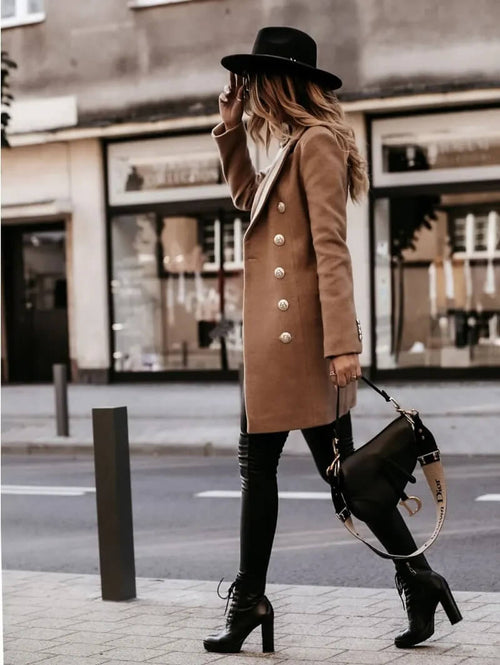 Manteau Trench Chic à Double Boutonnage Nina