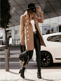 Manteau Trench Chic à Double Boutonnage Nina - Brun / XS