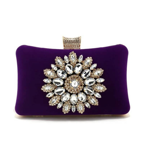 Minaudière de Soirée à Strass Mahaut - Violet