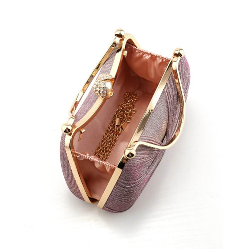 Minaudière Plissée Marcelline - Rose