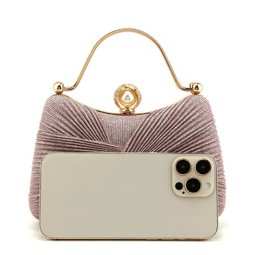 Minaudière Plissée Marcelline - Rose