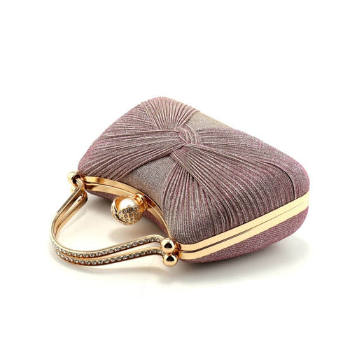 Minaudière Plissée Marcelline - Rose