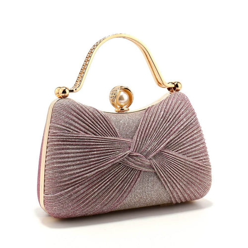 Minaudière Plissée Marcelline - Rose