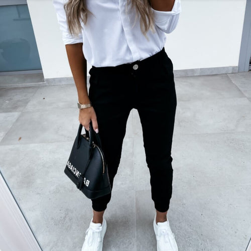 Pantalon Cigarette Taille Haute Arcangèle