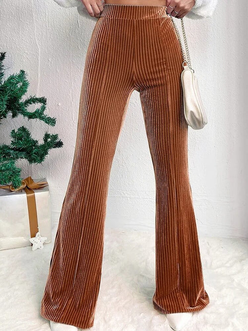 Pantalon Évasé en Velours Côtelé Brise