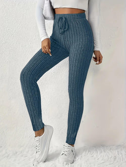 Pantalon Jogger en Maille Côtelée Belle-Île - Bleu Lavande / 34