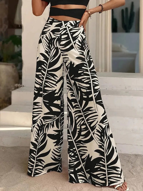 Pantalon Large Fluide Imprimé Candeur - Floral / 34