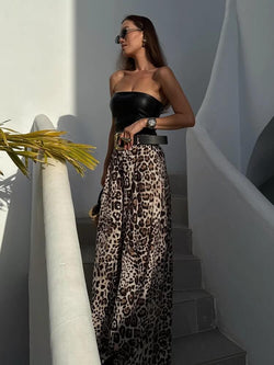 Pantalon Large Léopard Elisane - Animal / 34