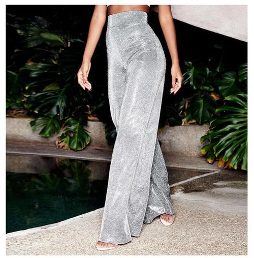 Pantalon Large Scintillant Yloria - Argent / 34