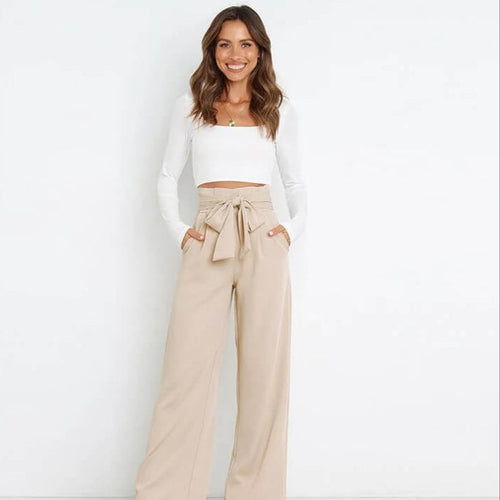 Pantalon Large Taille Haute Amalia