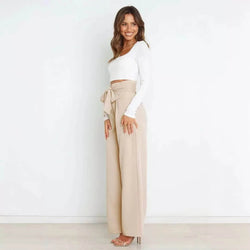 Pantalon Large Taille Haute Amalia