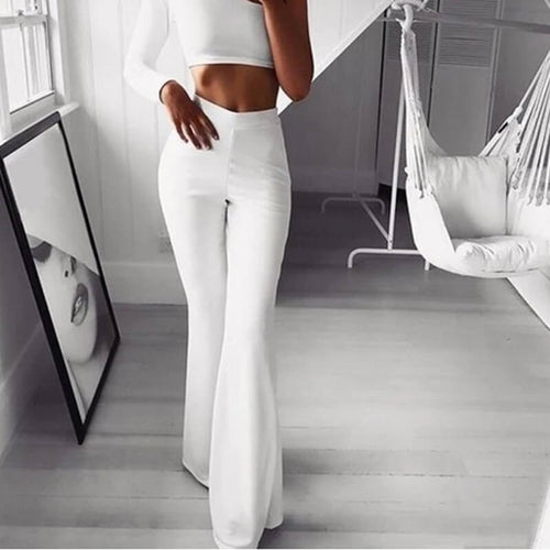Pantalon Patte d’Eph Taille Haute Elena - Blanc / 34