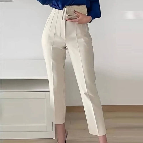 Pantalon Taille Haute Coupe Cigarette Solférino