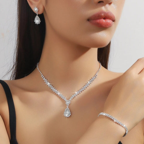 Parure de Bijoux 3 Pièces Pervenche - Blanc