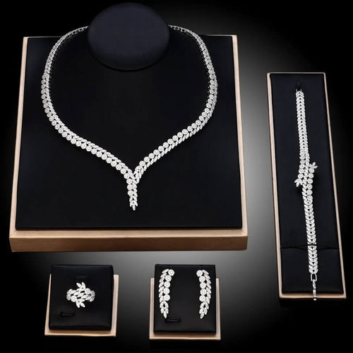 Parure de Bijoux 4 Pièces Mélisande - Argent