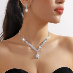 Parure de Bijoux en Strass Ondine - Blanc