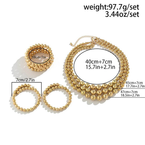 Parure de Bijoux Multi-rangs Phrosine - Or