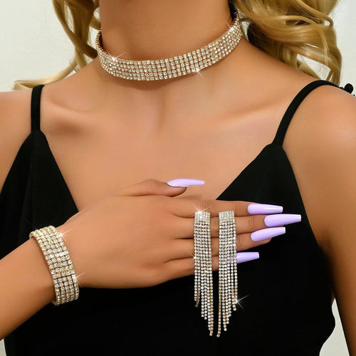 Parure de Bijoux Strass Olympe - Or
