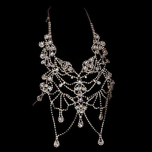 Plastron de Corps Cascade Strass Andalousie - Or