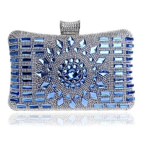 Pochette de Soirée à Strass Loïse - Bleu