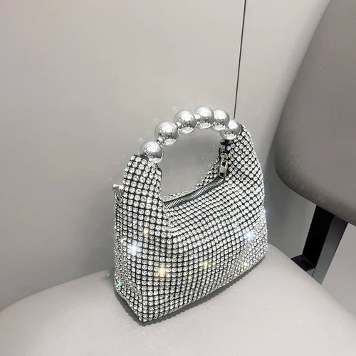 Pochette de Soirée en Strass Madelon - Argent