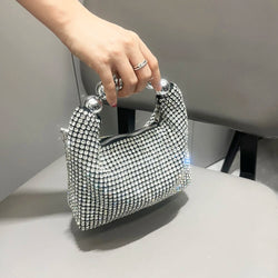 Pochette de Soirée en Strass Madelon - Argent