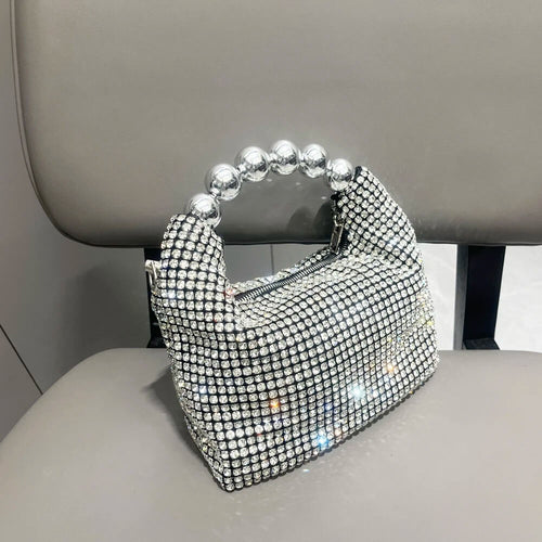 Pochette de Soirée en Strass Madelon - Argent