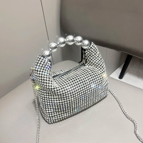 Pochette de Soirée en Strass Madelon - Argent