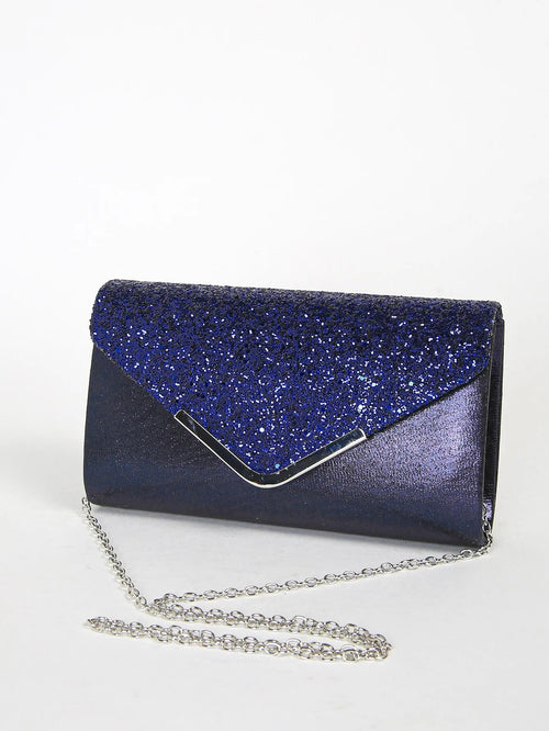 Pochette de Soirée Pailletée Mayeule - Bleu