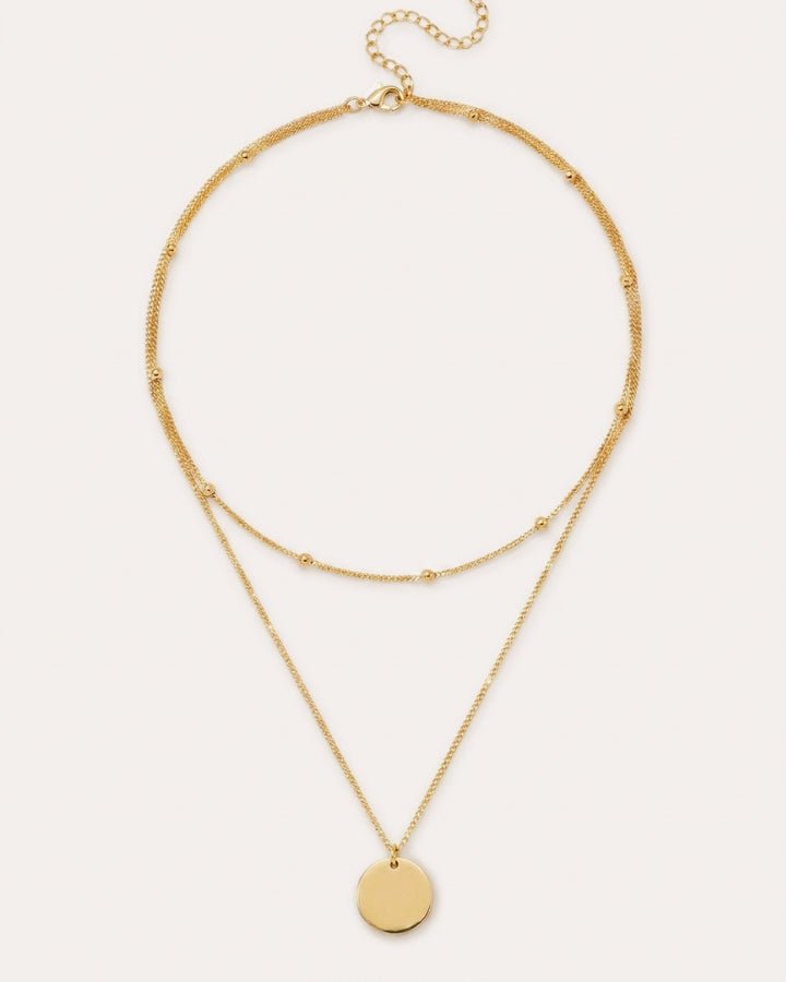Thea Coin Layered Necklace - Onyxelle