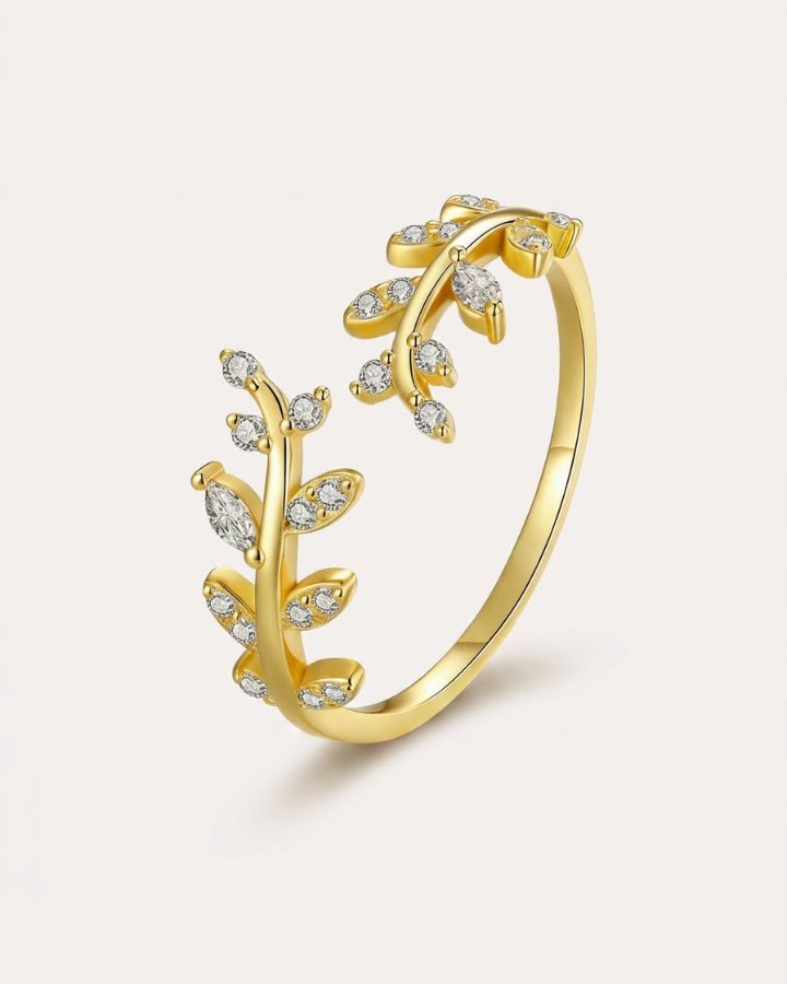 Elisia Leaf Ring - Onyxelle