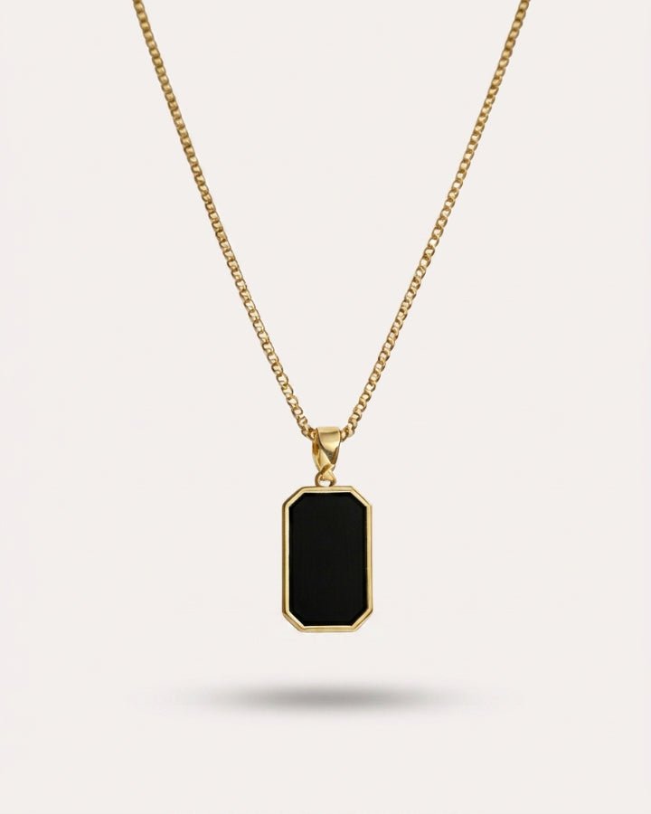 Vesper Rectangle Pendant Necklace - Onyxelle