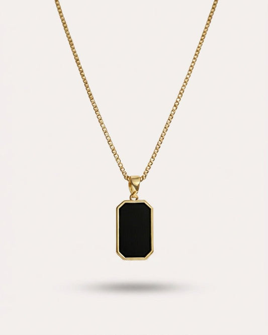 Vesper Rectangle Pendant Necklace - Onyxelle