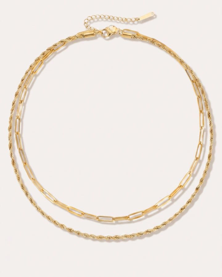 Nyra Layered Necklace Duo - Onyxelle