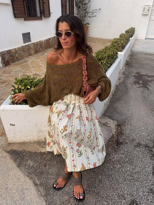 Pull Ajouré en Maille Bohème Lunéa