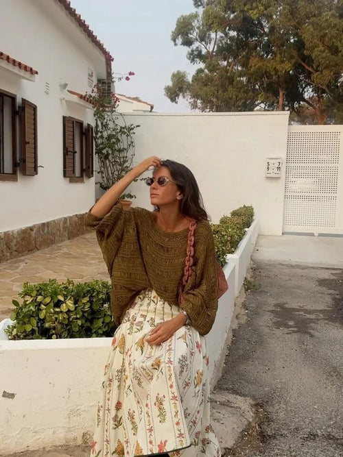 Pull Ajouré en Maille Bohème Lunéa
