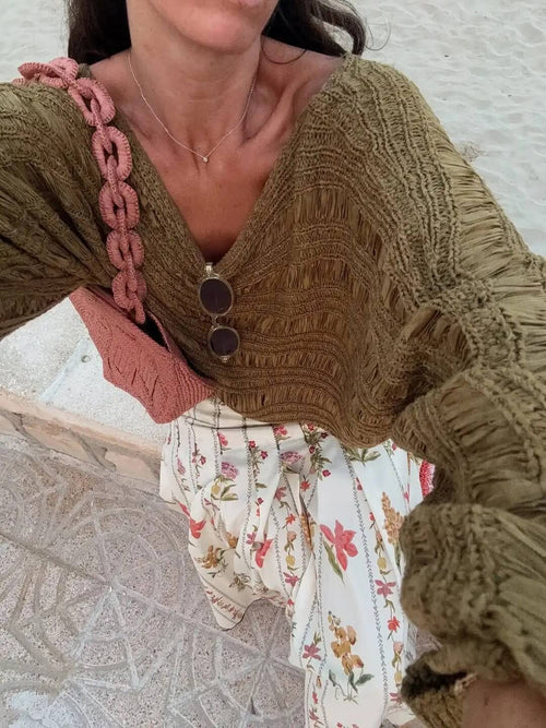 Pull Ajouré en Maille Bohème Lunéa