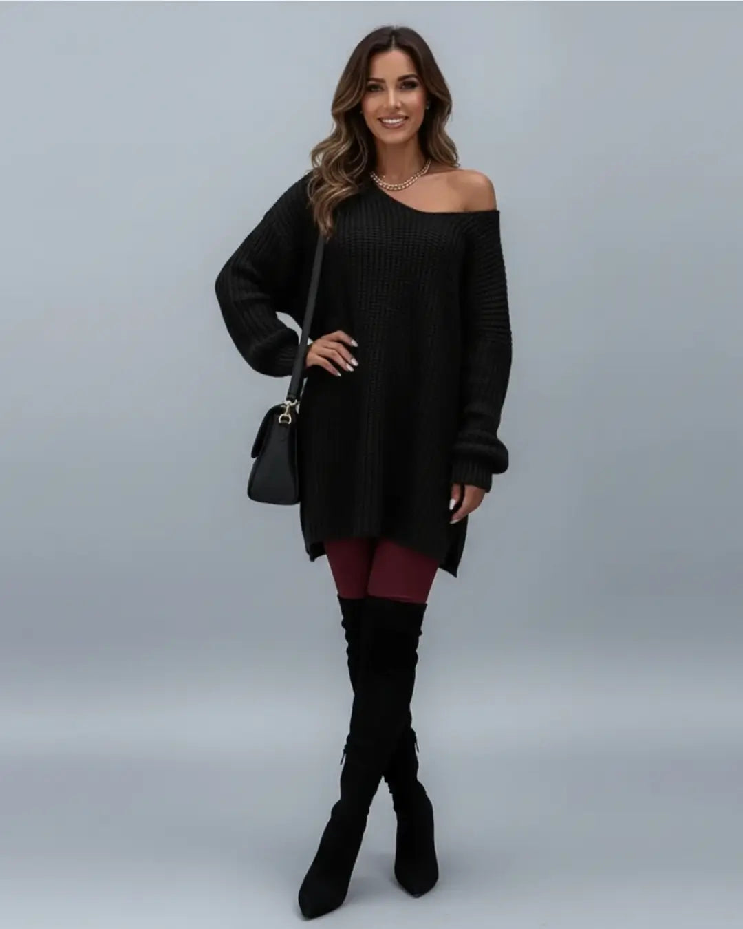 Pull Cocoon Lérane — Maille Ajourée Longue-Abricot-