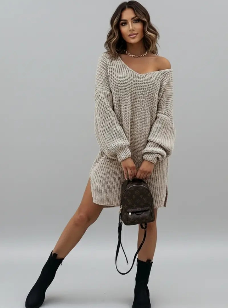 Pull Cocoon Lérane — Maille Ajourée Longue-Abricot-