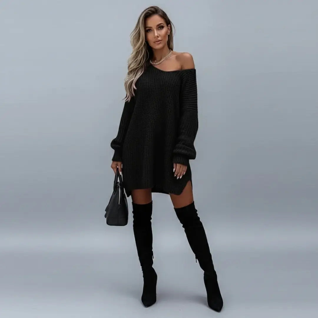 Pull Cocoon Lérane — Maille Ajourée Longue-Abricot-