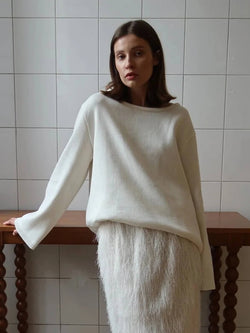 Pull Col Bateau Dos Nu Nirasy - Blanc / 34