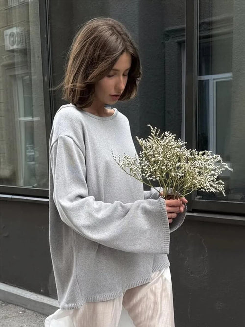 Pull Col Bateau Dos Nu Nirasy - Gris / 34