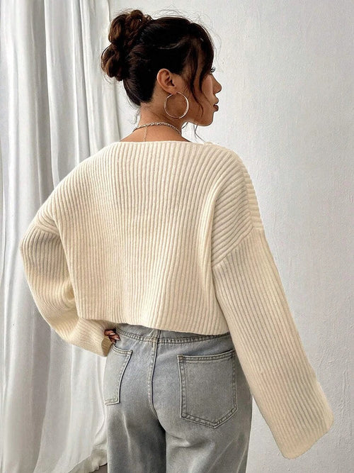 Pull Court Asymétrique en Maille Sophrine